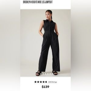 Athleta BROOKLYN HEIGHTS Wide Leg jumpsuit sz 8